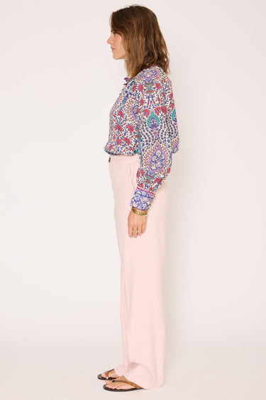 Pantalon MKT Studio Palito droit taille haute rose poudré – vue 3