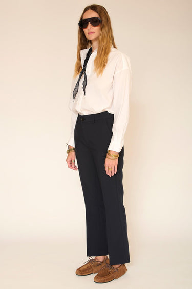 Pantalon MKT Studio Perino droit évasé bleu marine – vue 3