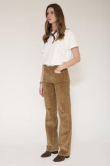 PANTALON FEMME THE MERCURY VELVET CACAO CACAO