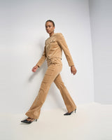 PANTALON FEMME CHINO CAMEL CAMEL