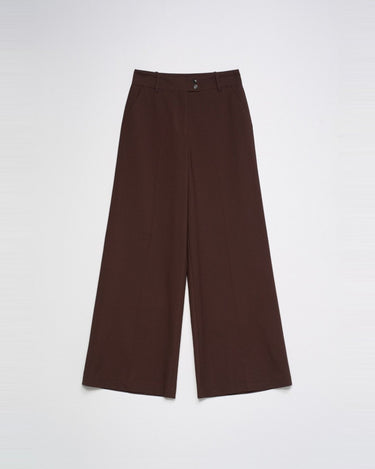 PANTALON FEMME HIGH RISE MARRON MARRON