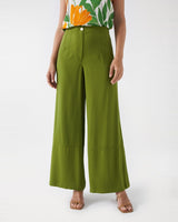 PANTALON FEMME PALAZZO VERT VERT
