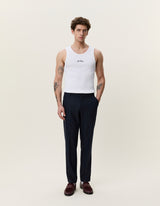 PANTALON HOMME BRUSHED TWILL REG SUIT MARINE MARINE