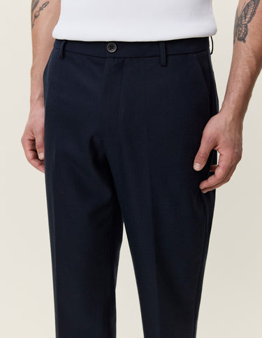 PANTALON HOMME BRUSHED TWILL REG SUIT MARINE MARINE