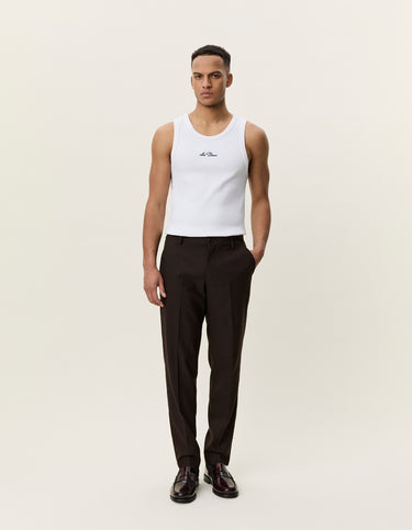PANTALON HOMME BRUSHED TWILL REG SUIT MARRON MARRON
