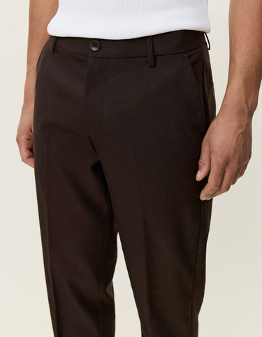 PANTALON HOMME BRUSHED TWILL REG SUIT MARRON MARRON