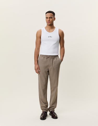 PANTALON HOMME COMO TAPERED SUIT SABLE CHINE SABLE CHINE