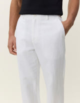 PANTALON HOMME LINEN COMFORT BLANC BLANC