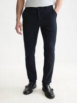 PANTALON HOMME STUART MINI YARN-DYED COTTON MARINE MARINE