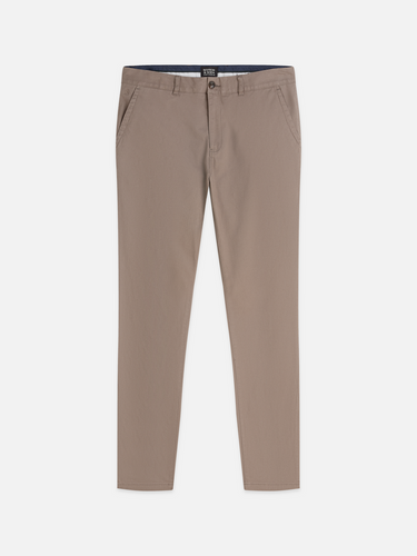 PANTALON HOMME STUART STRETCH COTTON TWILL MARRON MARRON
