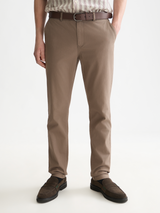 PANTALON HOMME STUART STRETCH COTTON TWILL MARRON MARRON