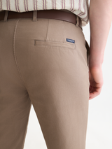 PANTALON HOMME STUART STRETCH COTTON TWILL MARRON MARRON