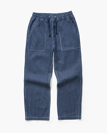 PANTALON HOMME PINSTRIPE DENIM CHEF PANTS INDIGO INDIGO