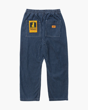 PANTALON HOMME PINSTRIPE DENIM CHEF PANTS INDIGO INDIGO