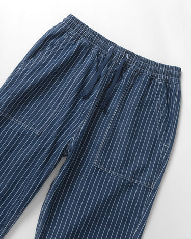 PANTALON HOMME PINSTRIPE DENIM CHEF PANTS INDIGO INDIGO