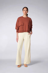PANTALON MIXTE DAHLIA SUN CREME CREME