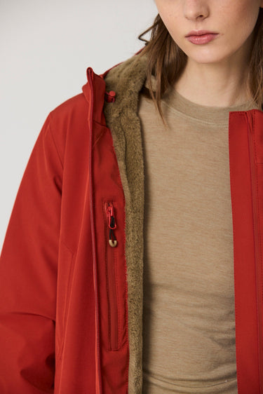 PARKA FEMME VERGLAS RED OCHRE RED OCHRE