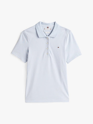 POLO FEMME 1985 SLIM PIQUE CIEL CIEL