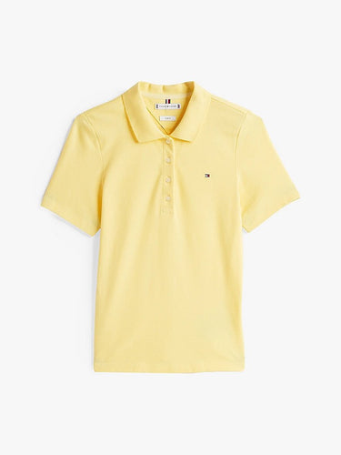 POLO FEMME 1985 SLIM PIQUE JAUNE JAUNE
