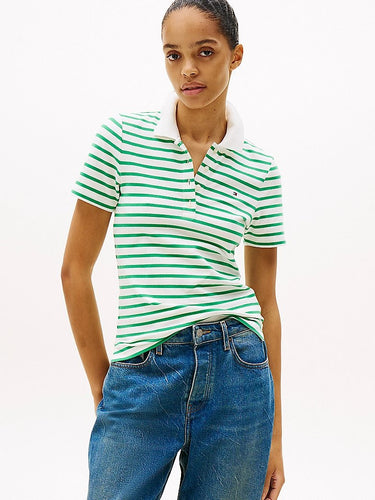 POLO FEMME 1985 SLIM PIQUE VERT VERT