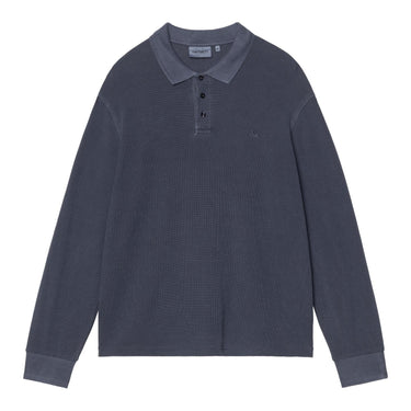 POLO HOMME WAFFLE RUGBY MARINE MARINE