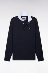 POLO HOMME MANCHES LONGUES MARINE MARINE