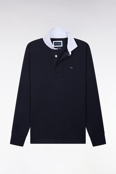 POLO HOMME MANCHES LONGUES MARINE MARINE