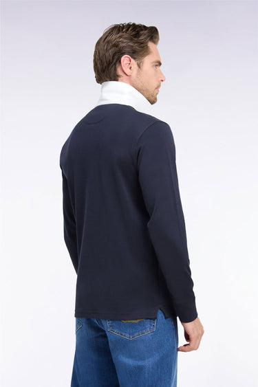 POLO HOMME MANCHES LONGUES MARINE MARINE