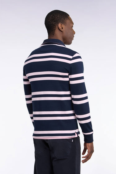 POLO HOMME MANCHES LONGUES MARINE MARINE