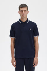POLO HOMME SLIM FIT MARINE / BLANC Marine / Blanc