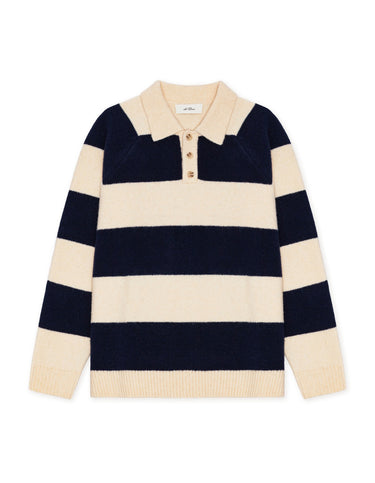 POLO HOMME STRIPED MELANGE KNITTED IVOIRE IVOIRE