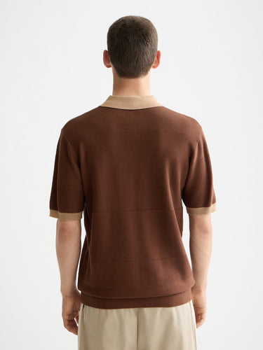 POLO HOMME MARRON MARRON