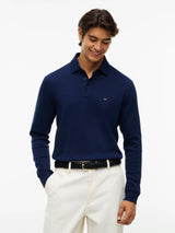 POLO HOMME LS WAFFLE REG MARINE MARINE