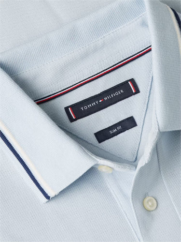 POLO HOMME TIPPED SLIM FIT CIEL CIEL