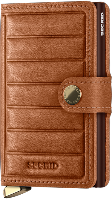 PORTE-FEUILLE PREM MINIWALLET EMBOSS LINES COGNAC COGNAC