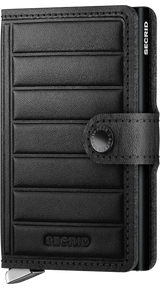 PORTE-FEUILLE PREM MINIWALLET EMBOSS LINES NOIR NOIR