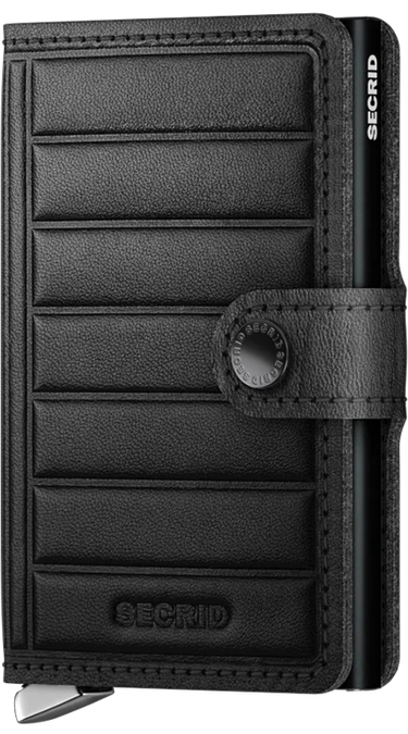 PORTE-FEUILLE PREM MINIWALLET EMBOSS LINES NOIR NOIR