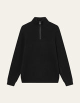 PULL DEMI ZIP HOMME NOIR NOIR