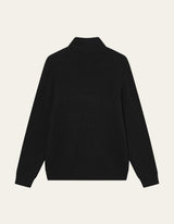 PULL DEMI ZIP HOMME NOIR NOIR