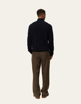 PULL DEMI ZIP HOMME NOIR NOIR