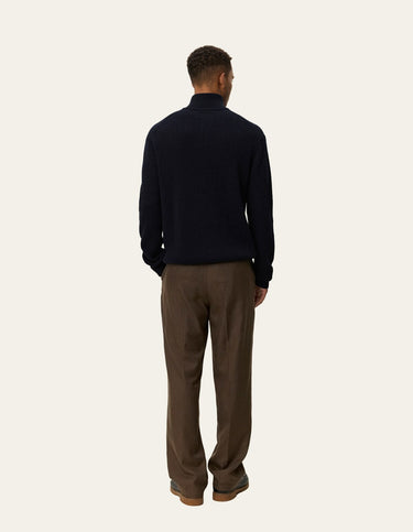 PULL DEMI ZIP HOMME NOIR NOIR