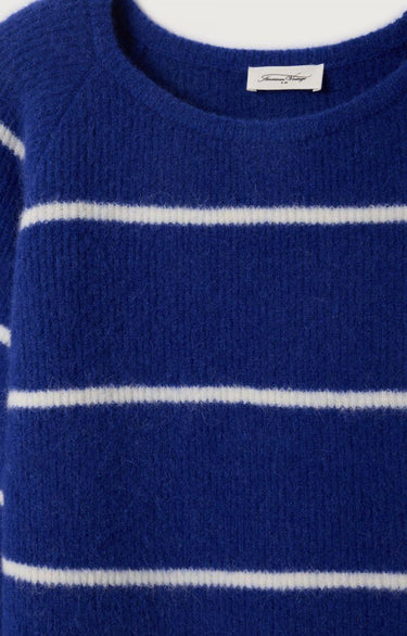 PULL FEMME AMPLE ML COL BATEAU BLEU ROYAL BLEU ROYAL