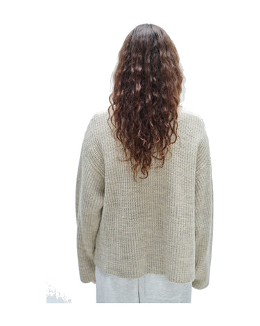 PULL FEMME AMPLE ML CR BEIGE BEIGE