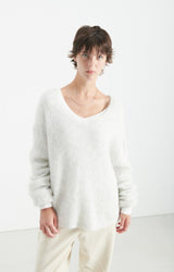 PULL FEMME AMPLE ML CR GRIS GRIS