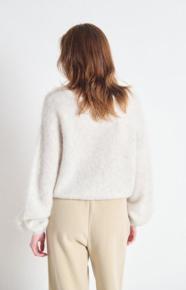 PULL FEMME AMPLE ML CR GRIS GRIS