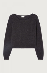 PULL FEMME BOULE ML COL BATEAU NOIR NOIR