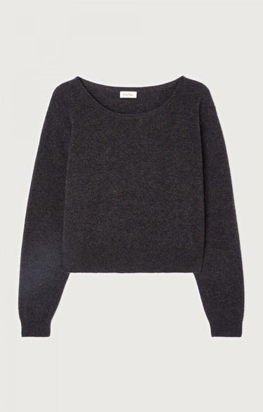 PULL FEMME BOULE ML COL BATEAU NOIR NOIR