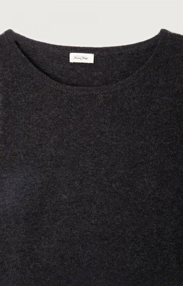 PULL FEMME BOULE ML COL BATEAU NOIR NOIR