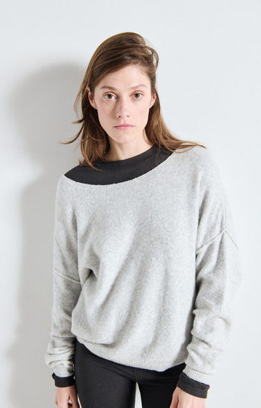 PULL FEMME DAMSVILLE GRIS CHINE GRIS CHINE
