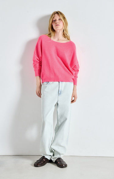 PULL FEMME DAMSVILLE ROSE FLUO ROSE FLUO